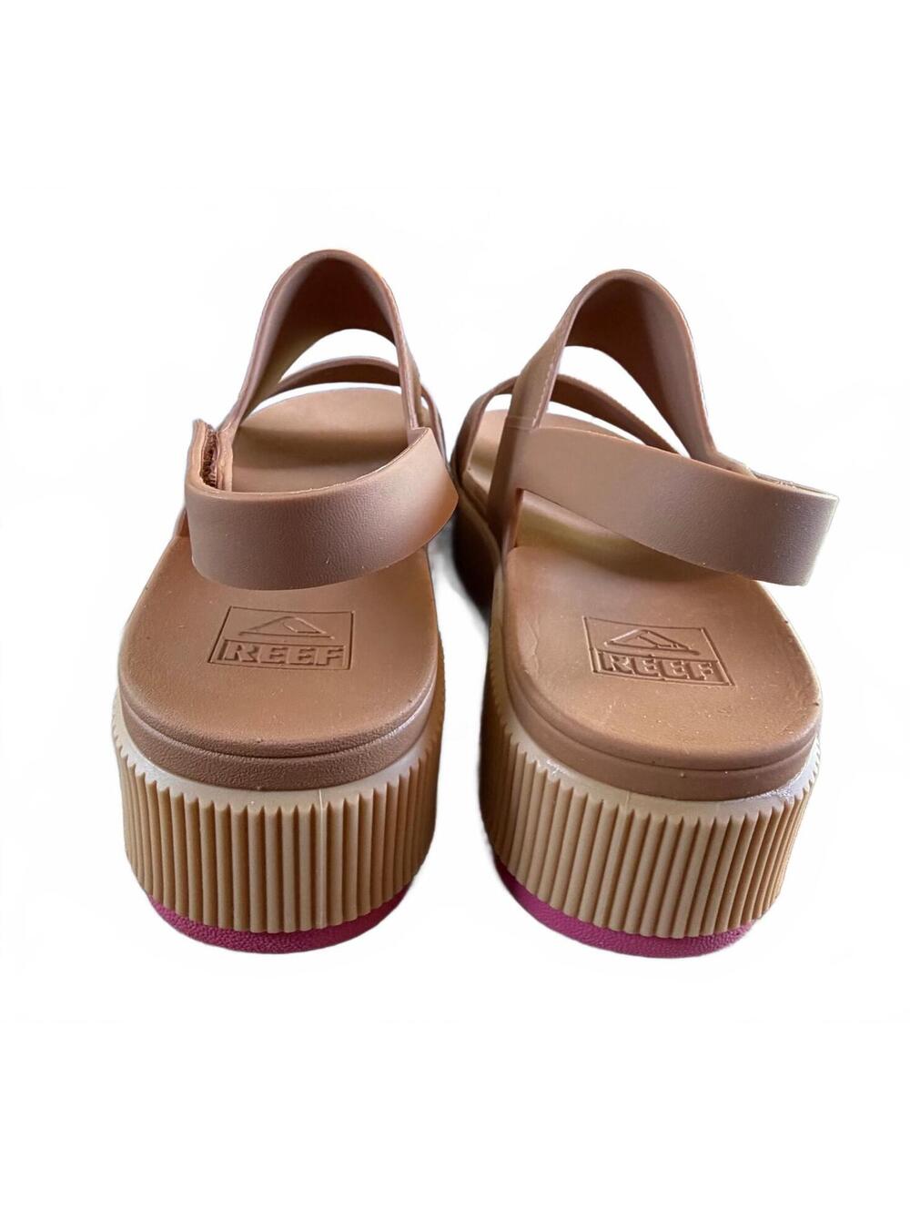 NWOB Reef Water Vista Higher Platform Sandals in Natural/Pink size 8 - Picture 6 of 9